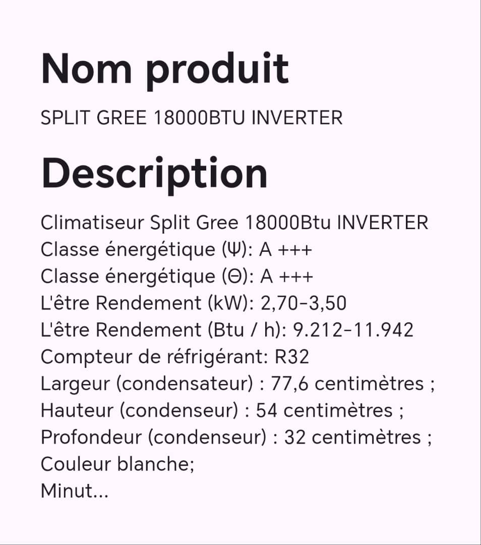 SPLIT GREE 18000BTU INVERTER SPLIT GREE 18000BTU INVERTER