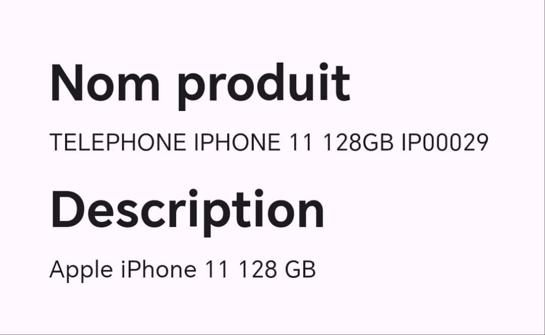 TELEPHONE IPHONE 11 128GB IP00029 TELEPHONE IPHONE 11 128GB IP00029