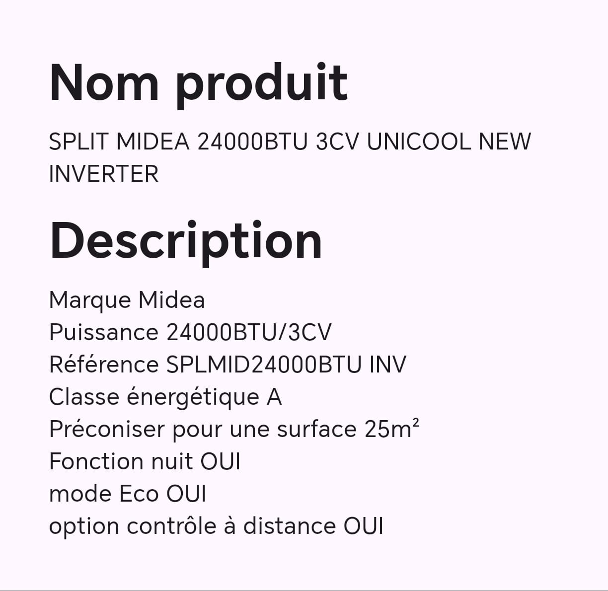 SPLIT MIDEA 24000BTU 3CV UNICOOL NEW INVERTER SPLIT MIDEA 24000BTU 3CV UNICOOL NEW INVERTER