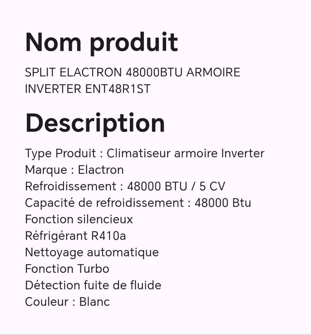 SPLIT ELACTRON 48000BTU ARMOIRE INVERTER ENT48R1ST SPLIT ELACTRON 48000BTU ARMOIRE INVERTER ENT48R1ST
