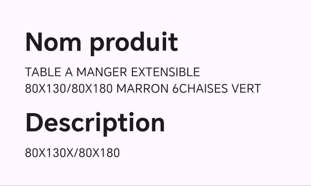 TABLE A MANGER EXTENSIBLE 80X130/80X180 MARRON 6 CHAISES VERT TABLE A MANGER EXTENSIBLE 80X130/80X180 MARRON 6 CHAISES VERT