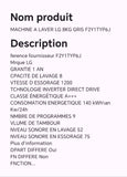MACHINE A LAVER LG 8KG GRIS F2Y1TYP6J MACHINE A LAVER LG 8KG GRIS F2Y1TYP6J