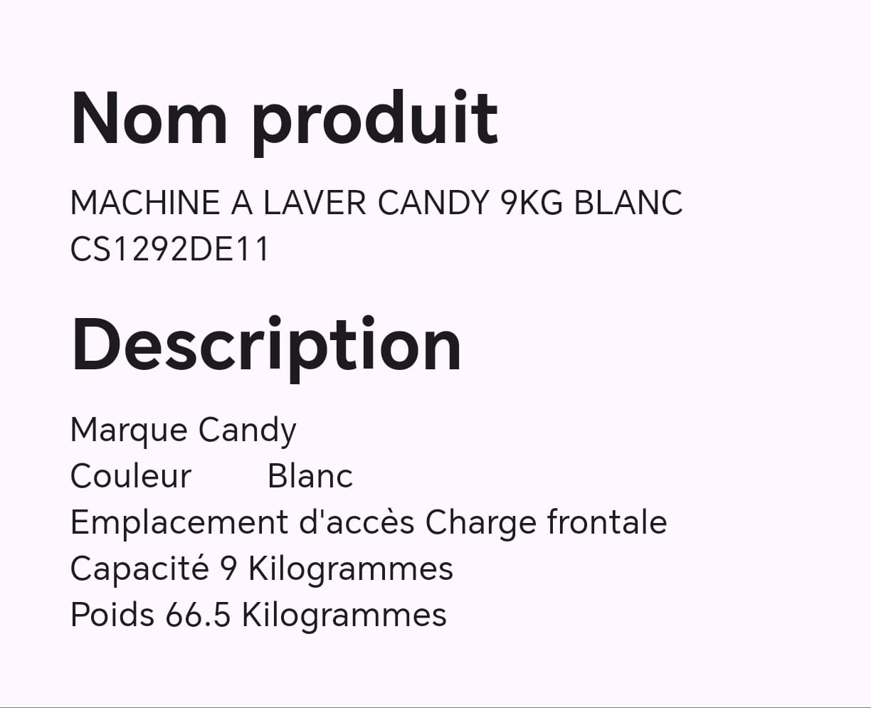 MACHINE A LAVER CANDY 9KG BLANC CS1292DE11 MACHINE A LAVER CANDY 9KG BLANC CS1292DE11