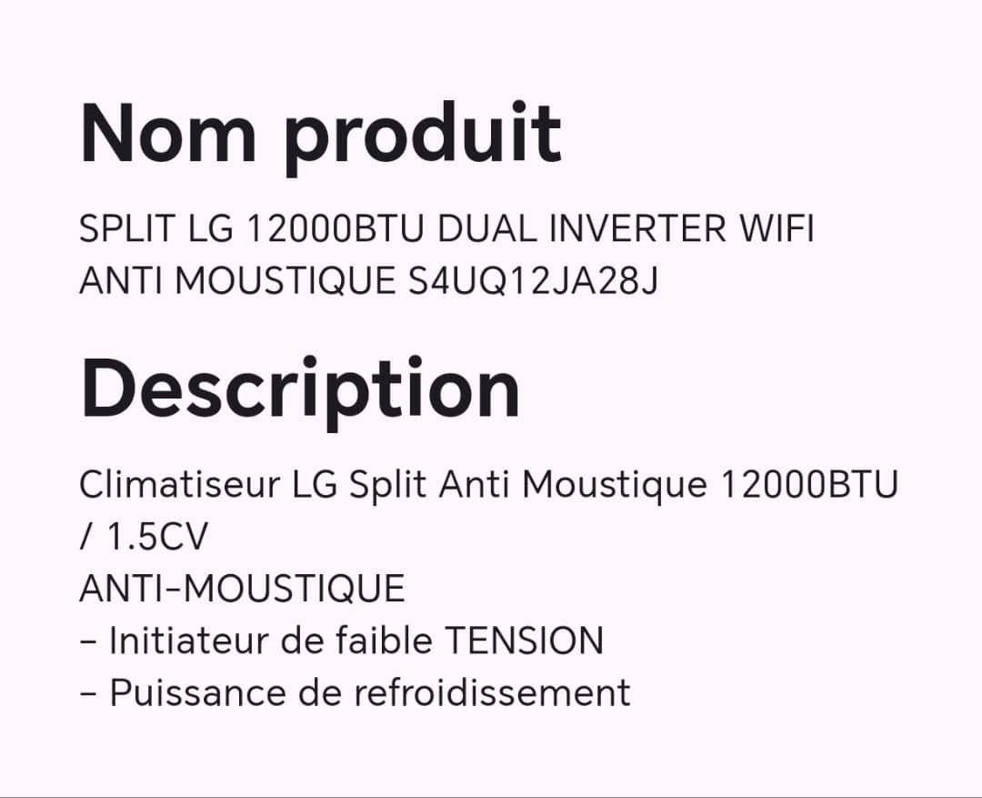 SPLIT LG 12000BTU DUAL INVERTER WIFI ANTI MOUSTIQUE S4UQ12JA28J SPLIT LG 12000BTU DUAL INVERTER WIFI ANTI MOUSTIQUE S4UQ12JA28J
