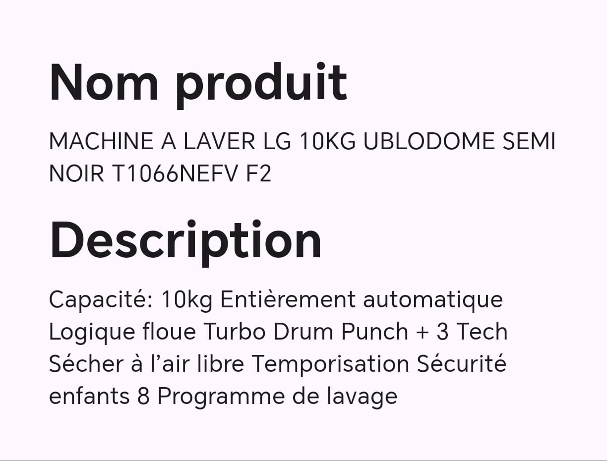 MACHINE A LAVER LG 10KG UBLODOME SEMI NOIR T1066NEFV F2 MACHINE A LAVER LG 10KG UBLODOME SEMI NOIR T1066NEFV F2