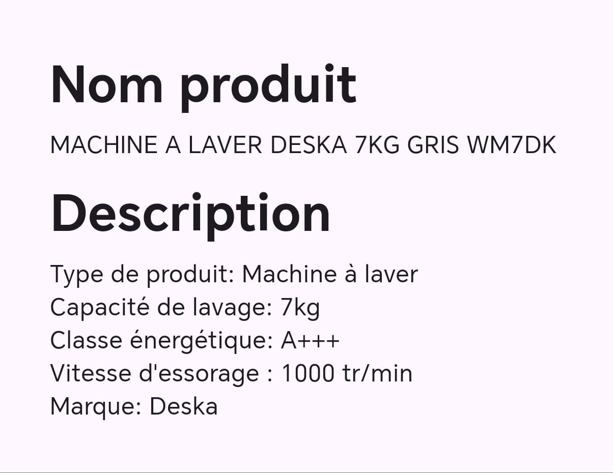 MACHINE A LAVER DESKA 7KG GRIS WM7DK MACHINE A LAVER DESKA 7KG GRIS WM7DK