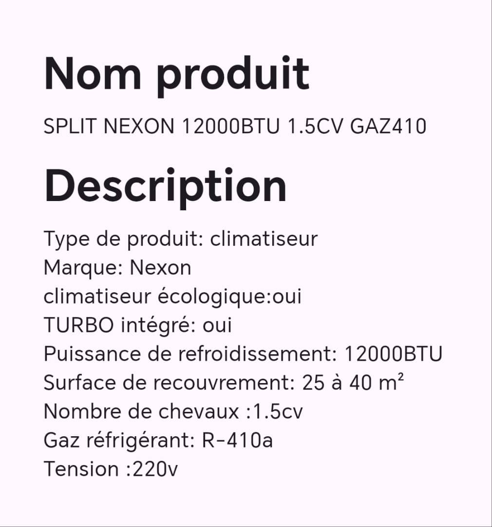 SPLIT NEXON 12000BTU 1.5CV GAZ410 SPLIT NEXON 12000BTU 1.5CV GAZ410