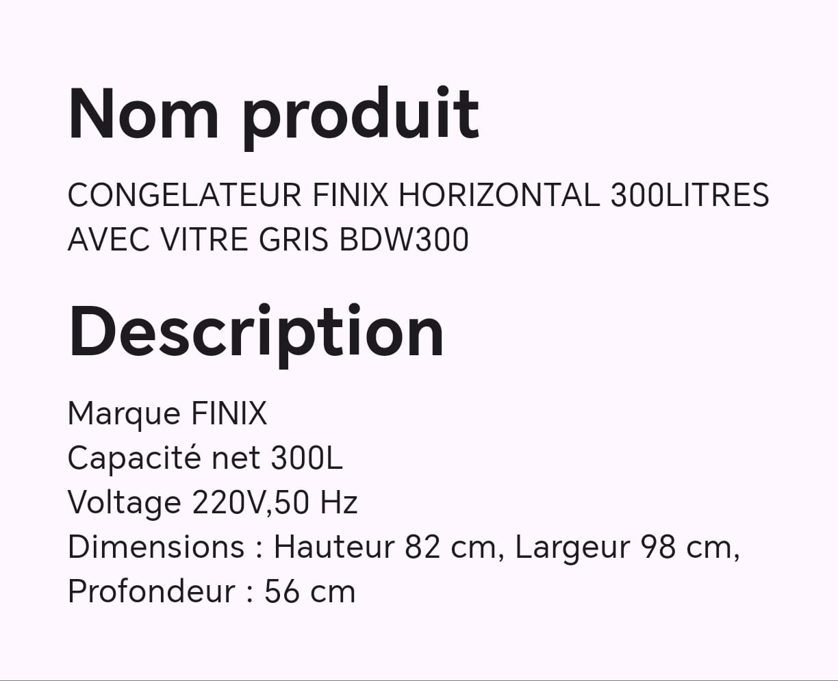 CONGELATEUR FINIX HORIZONTAL 300LITRES AVEC VITRE GRIS BDW300 CONGELATEUR FINIX HORIZONTAL 300LITRES AVEC VITRE GRIS BDW300