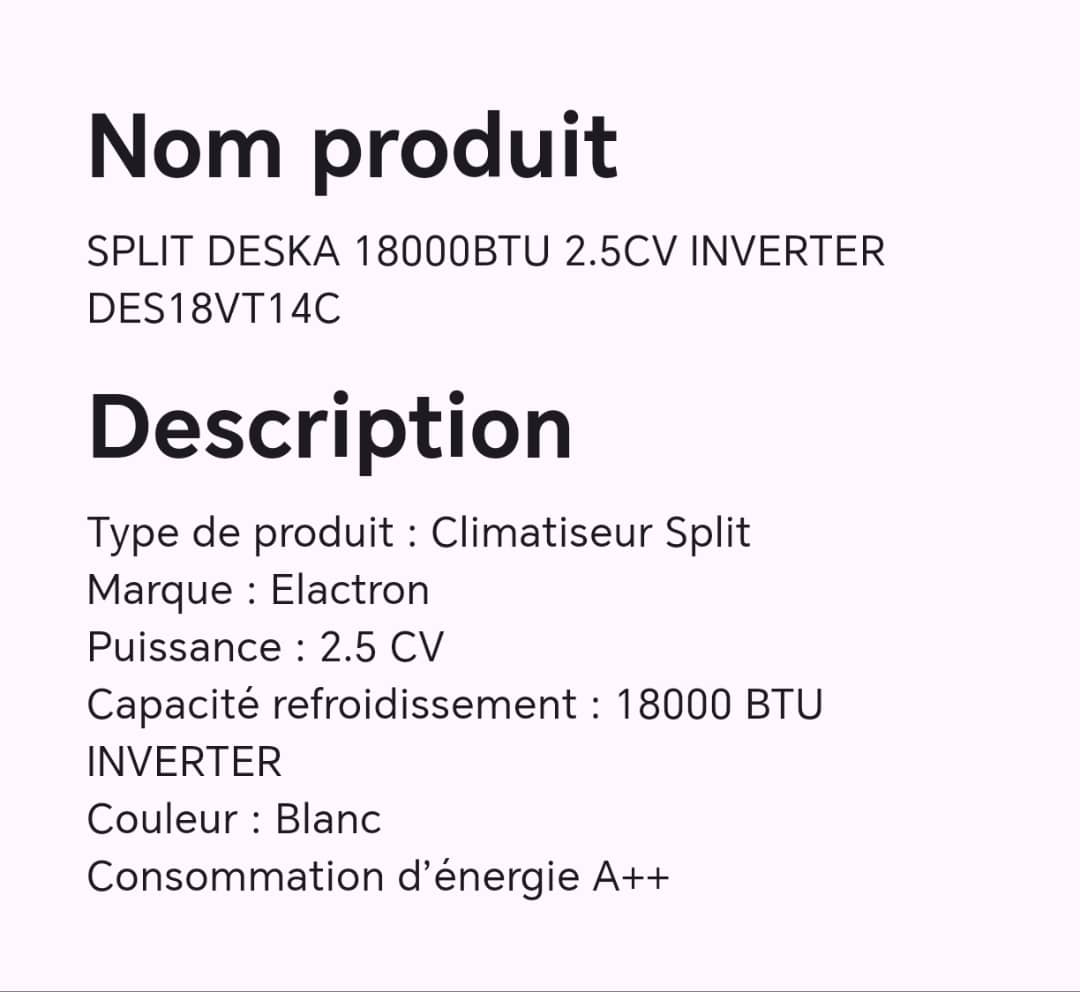 SPLIT DESKA 18000BTU 2.5CV INVERTER DES18VT14C SPLIT DESKA 18000BTU 2.5CV INVERTER DES18VT14C