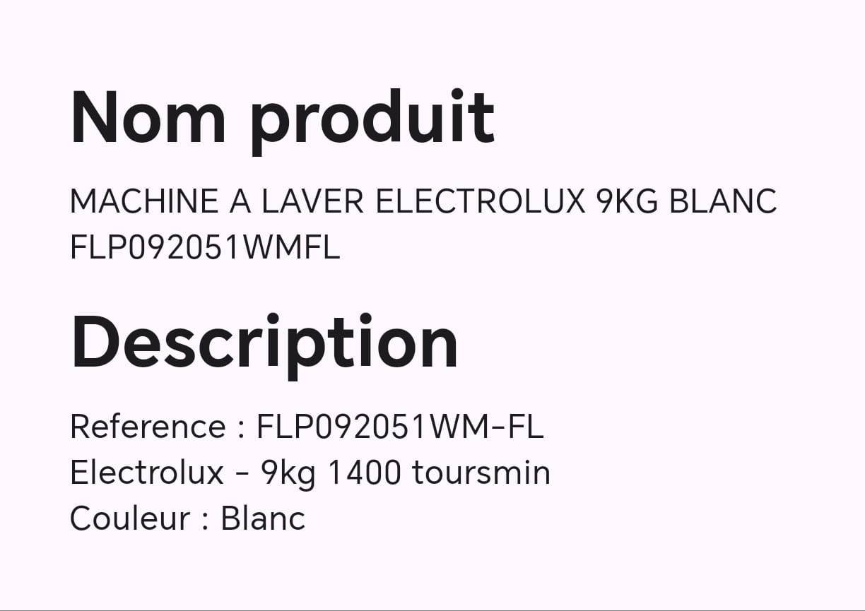 MACHINE A LAVER ELECTROLUX 9KG BLANC FLP092051WMFL MACHINE A LAVER ELECTROLUX 9KG BLANC FLP092051WMFL