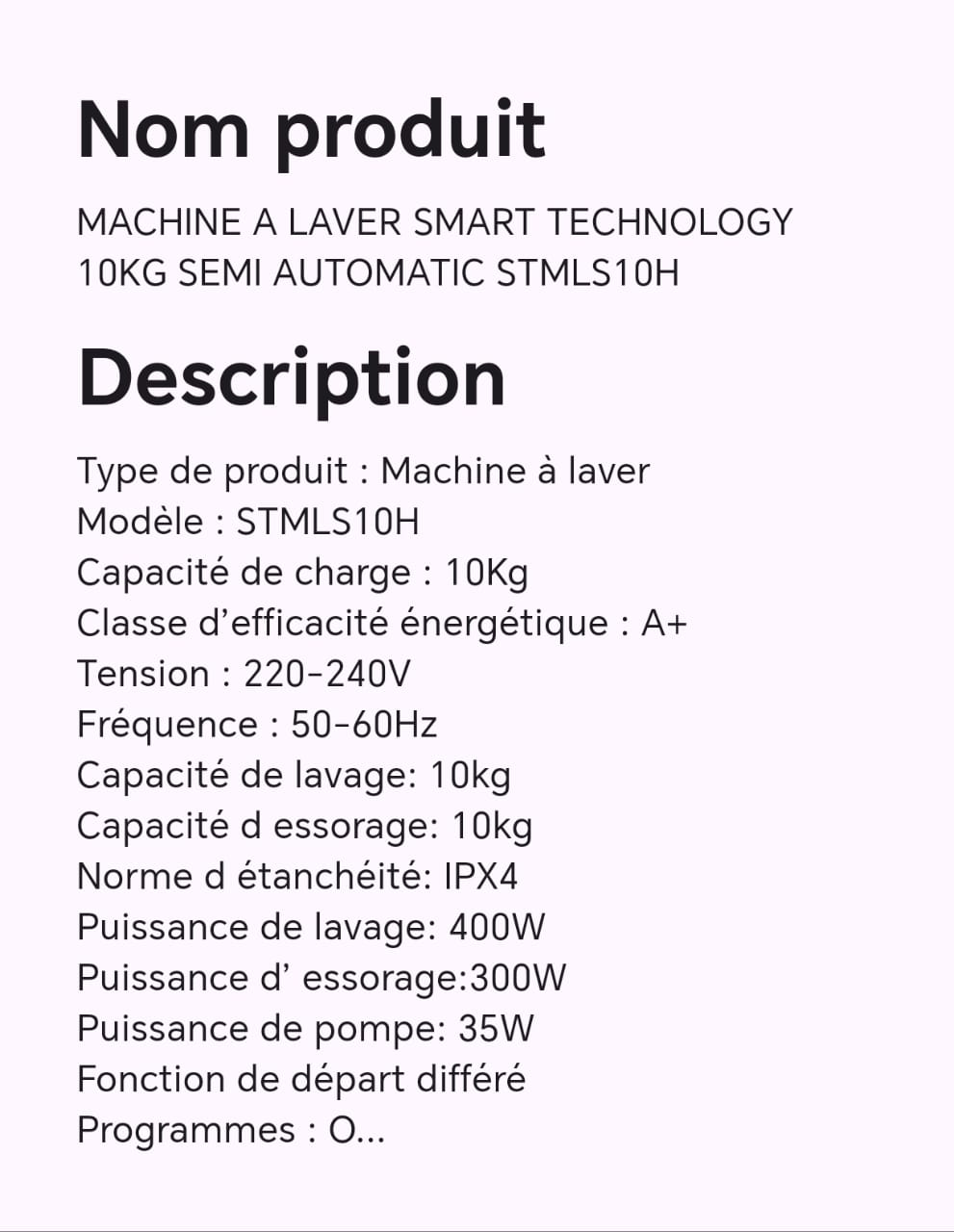 MACHINE A LAVER SMART TECHNOLOGY 10KG SEMI AUTOMATIC STMLS10H MACHINE A LAVER SMART TECHNOLOGY 10KG SEMI AUTOMATIC STMLS10H