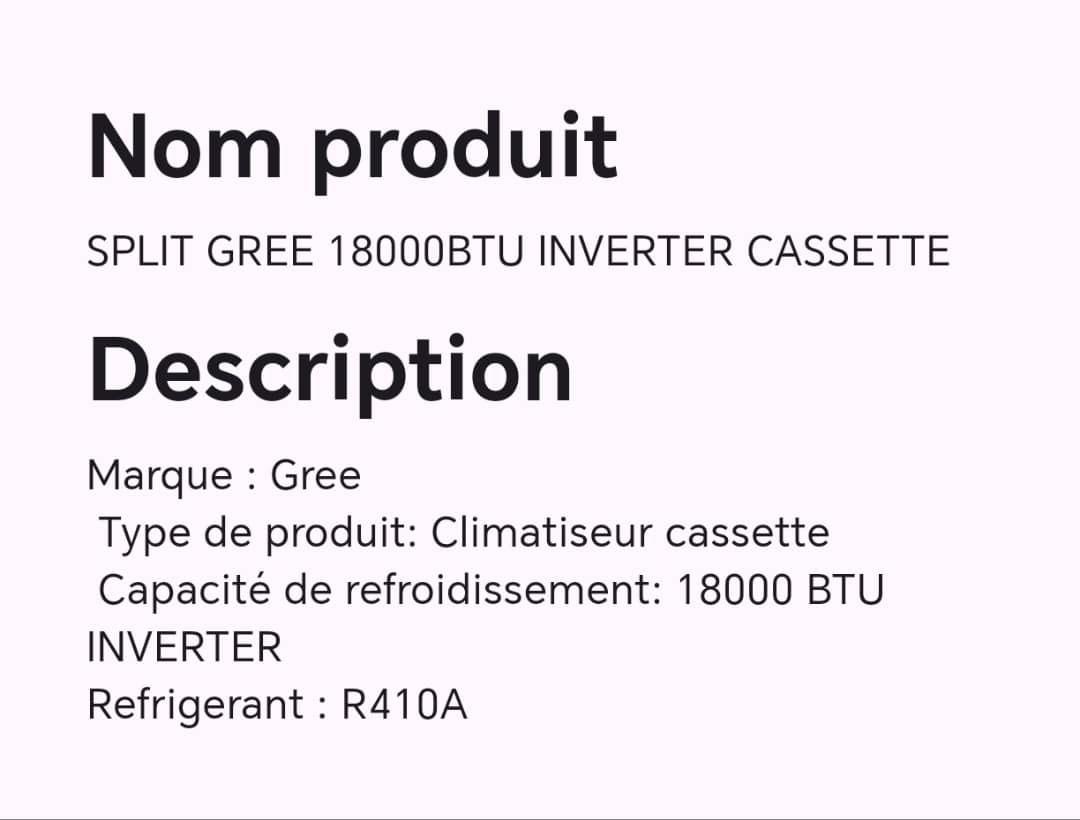 SPLIT GREE 18000BTU INVERTER CASSETTE SPLIT GREE 18000BTU INVERTER CASSETTE