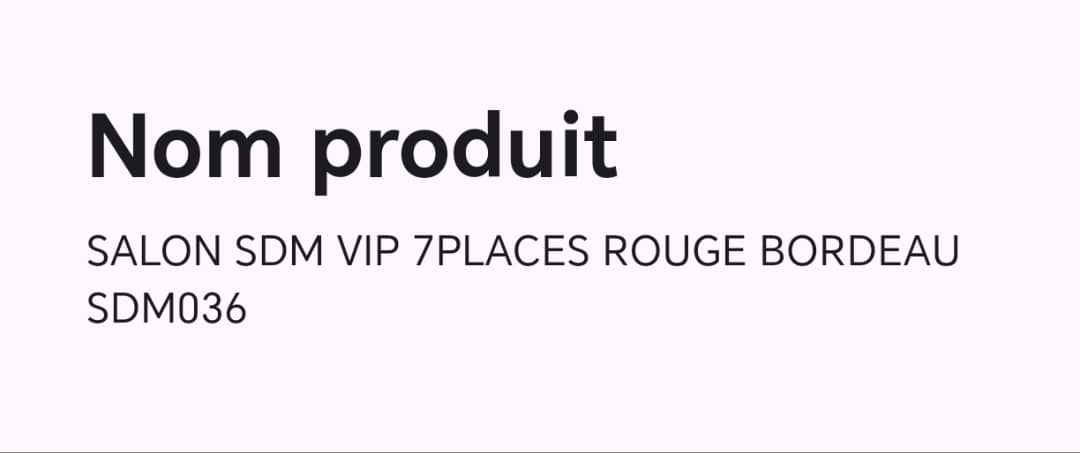 SALON SDM VIP 7PLACES SDM036 SALON SDM VIP 7PLACES SDM036