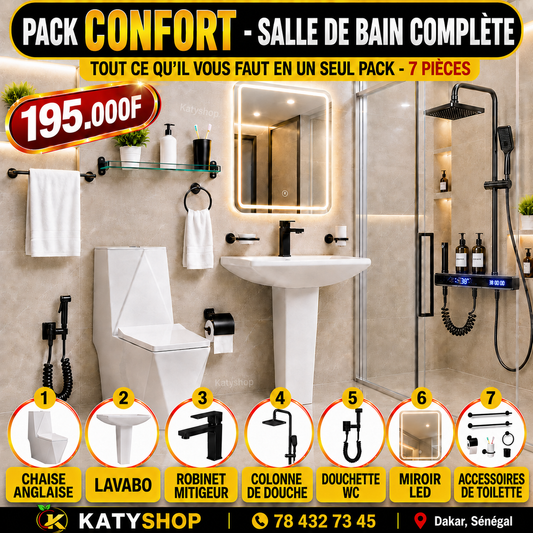 PACK CONFORT – Salle de Bain Complète en 1 SEUL PACK !