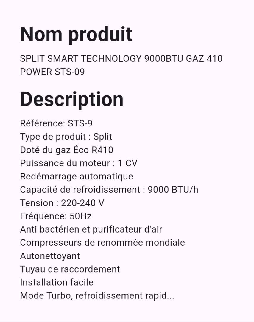 Split Smart Technology 9000BTU Gaz 410 Split Smart Technology 9000BTU Gaz 410