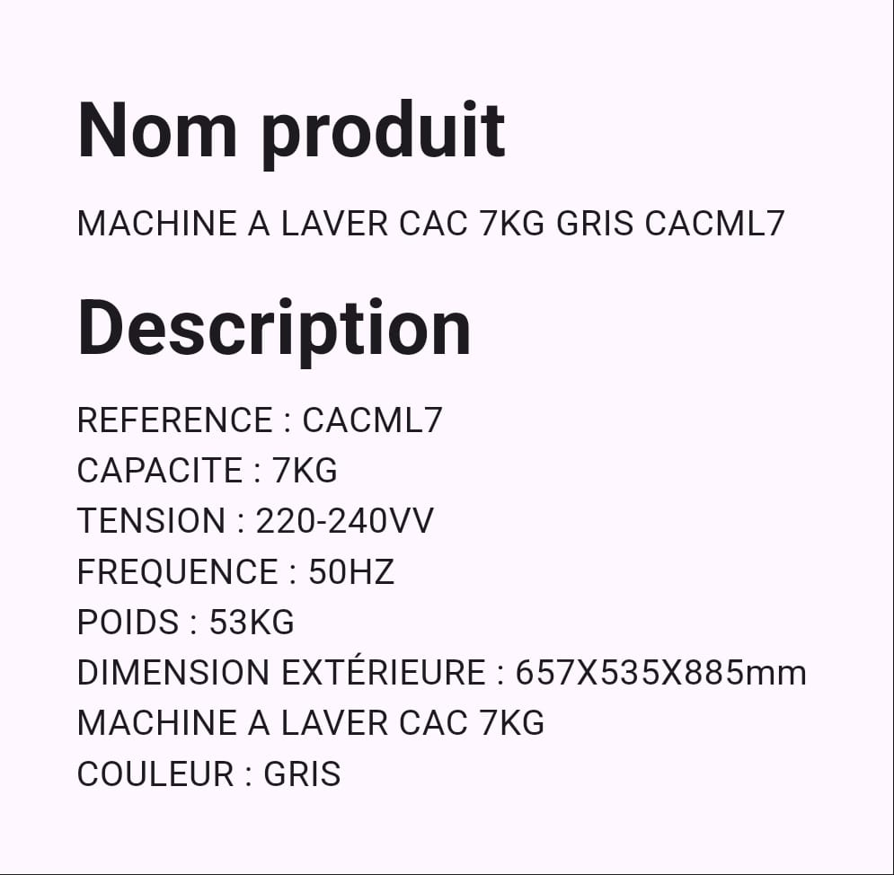 Machine A Laver Cac 7 Kg Machine A Laver Cac 7 Kg