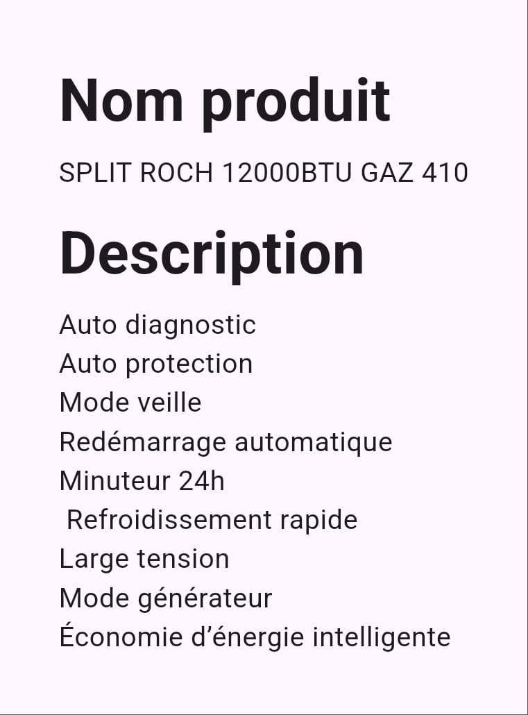 Split Rock 12000BTU Gaz 410 Split Rock 12000BTU Gaz 410