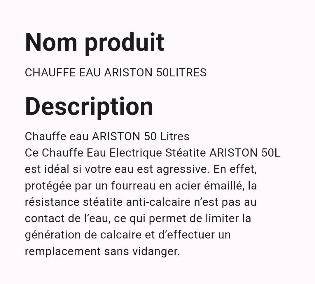 Chauffe Eau Ariston 50 Litres Chauffe Eau Ariston 50 Litres