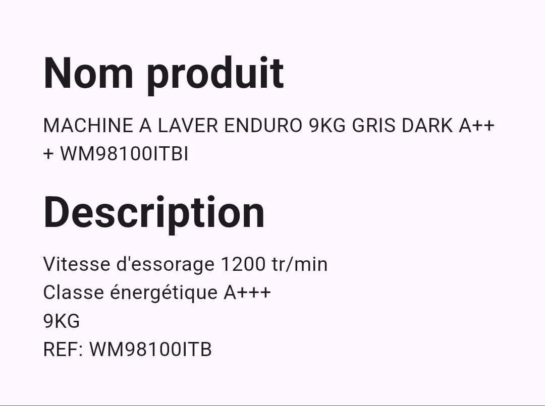 Machine A Laver Anduro 9 Kg Gris Machine A Laver Anduro 9 Kg Gris