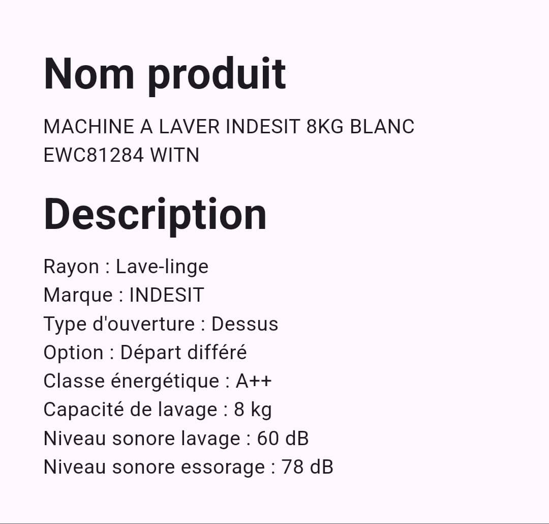 Machine A Laver Indesit 8 Kg Blanc Machine A Laver Indesit 8 Kg Blanc