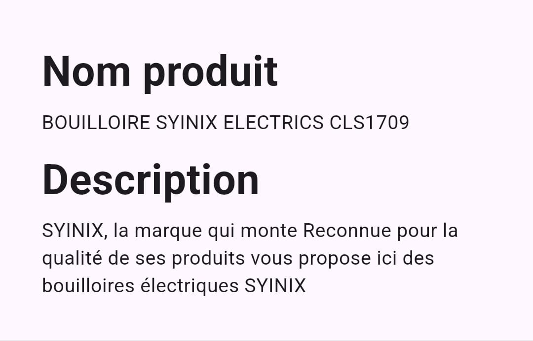 Bouilloire Syinix Electrique Bouilloire Syinix Electrique