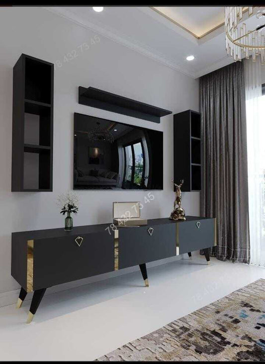 Meuble TV Gris Sombre - 1m80