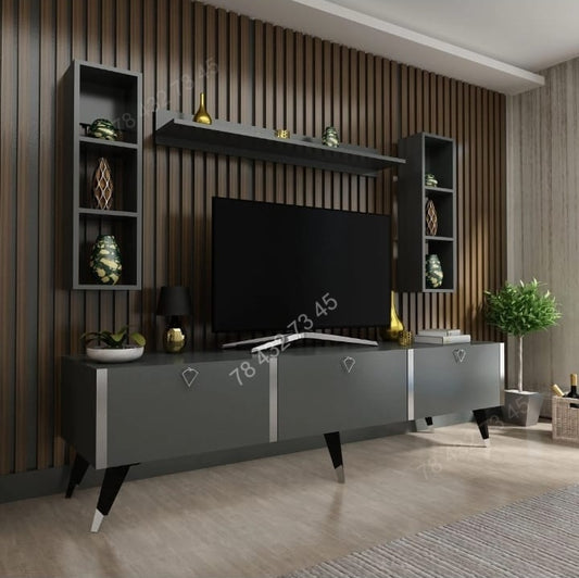 Meuble TV Gris Sombre - 1m80