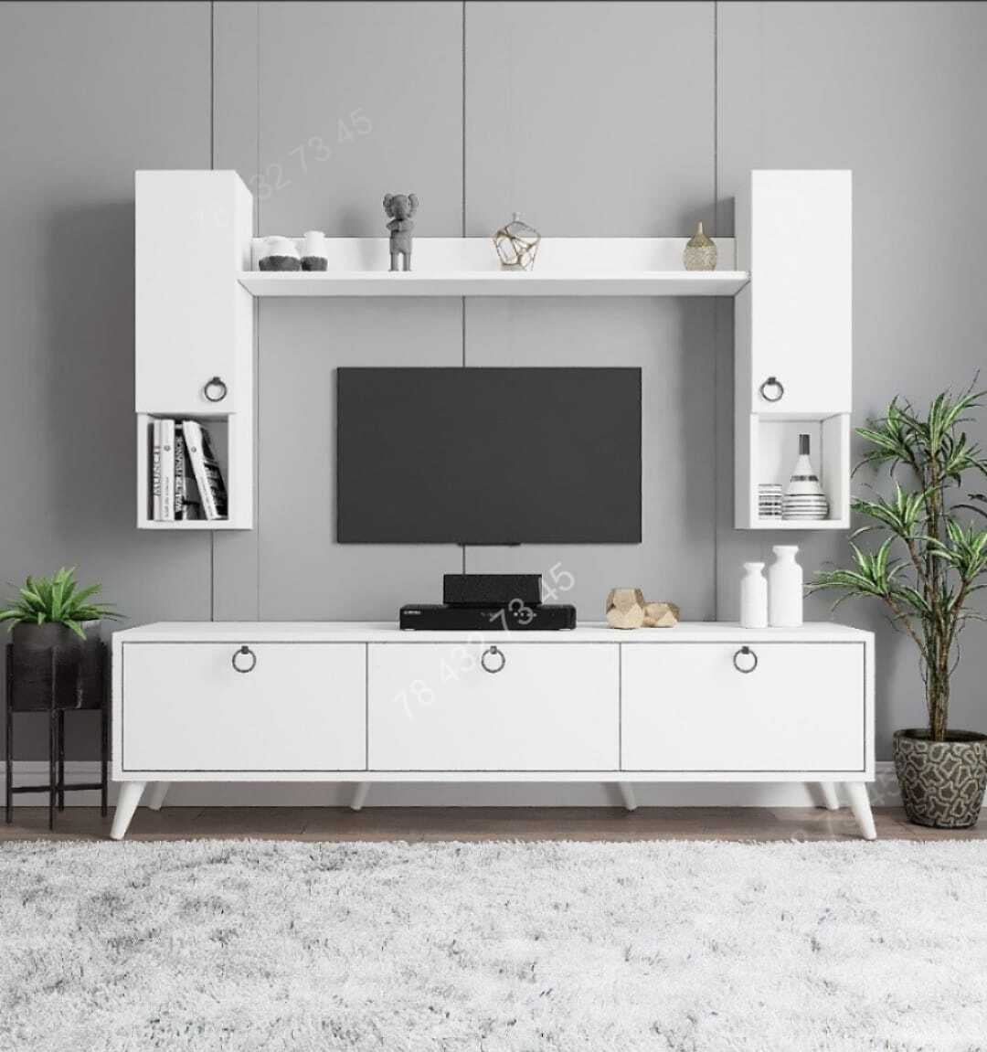 Meuble TV Blanc - 2M Meuble TV Blanc - 2M