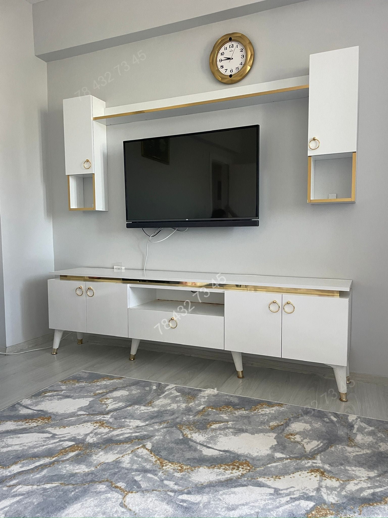Meuble TV Blanc - 2M Meuble TV Blanc - 2M