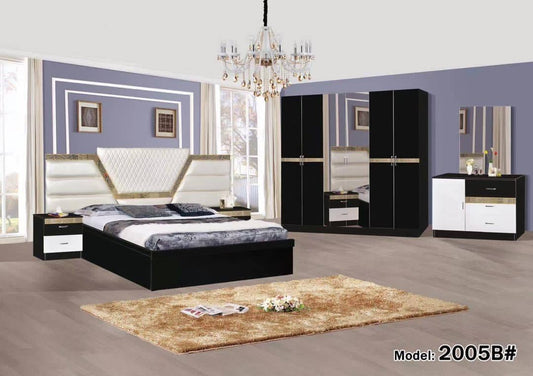 CHAMBRE A COUCHER 6BATTANTS 5PIECES NOIR BLAANC 2005