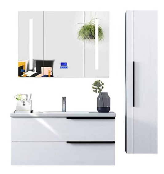 Meuble Salle de bain avec Armoire murale Lavavo de 1 mètre