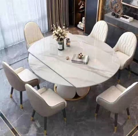 Table A Manger - Marbre - Blanc Table A Manger - Marbre - Blanc