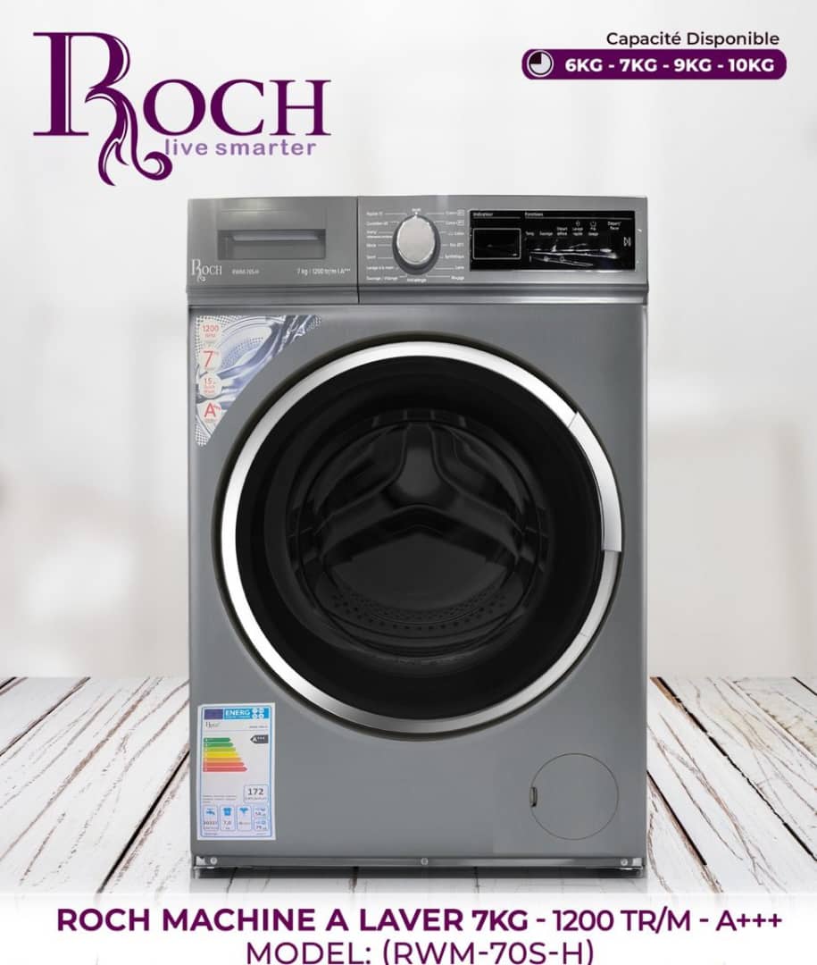 Machine A Laver 7 Kg Roch A+++ Gris Machine A Laver 7 Kg Roch A+++ Gris