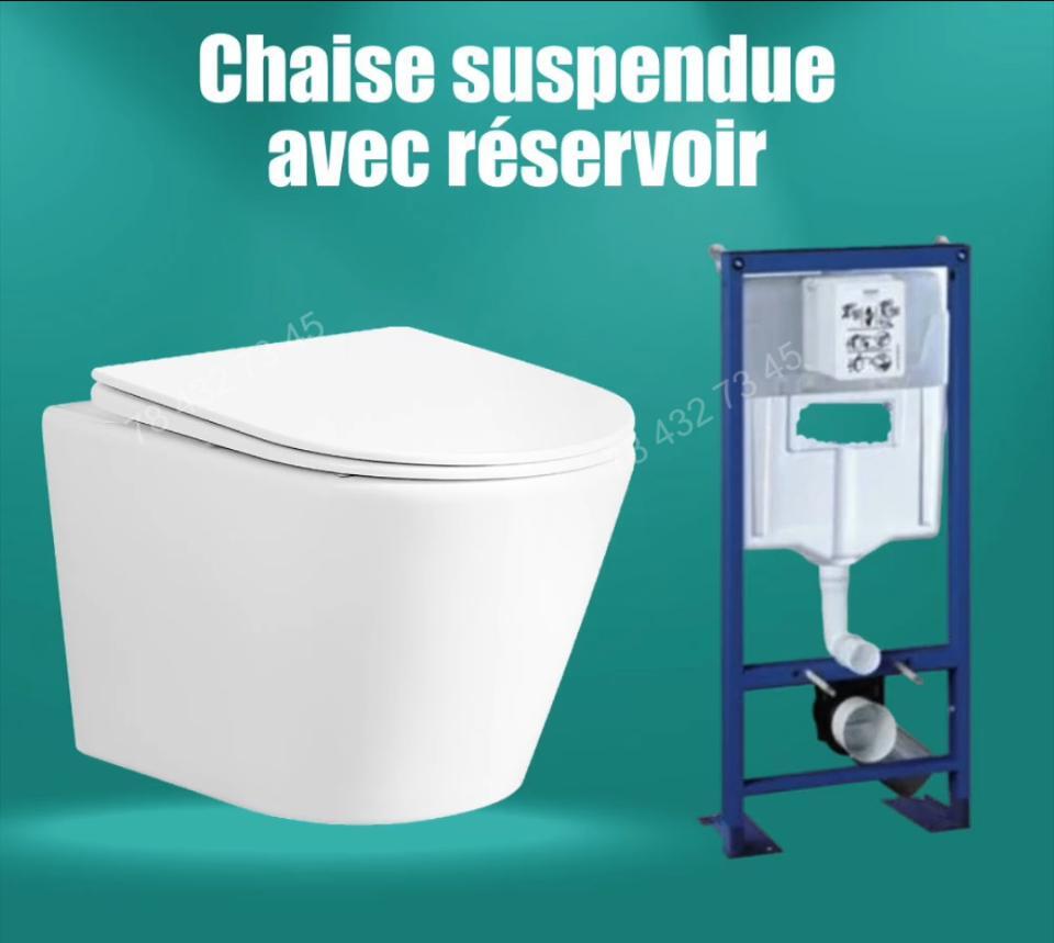 Chaise anglaise Suspendu avec réservoir Chaise anglaise Suspendu avec réservoir