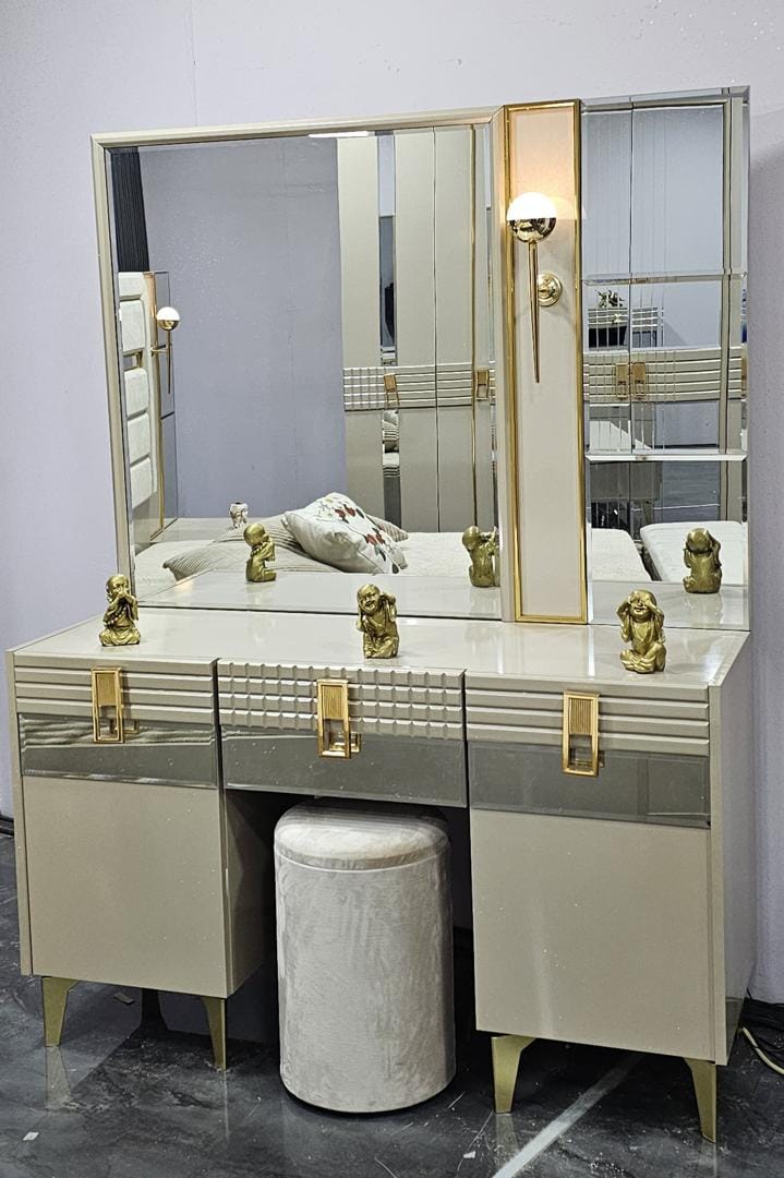 CHAMBRE A COUCHER ARMOIR 6BATTANTS 6PIECES BEIGE EFTELYA CHAMPAGNE CHAMBRE A COUCHER ARMOIR 6BATTANTS 6PIECES BEIGE EFTELYA CHAMPAGNE