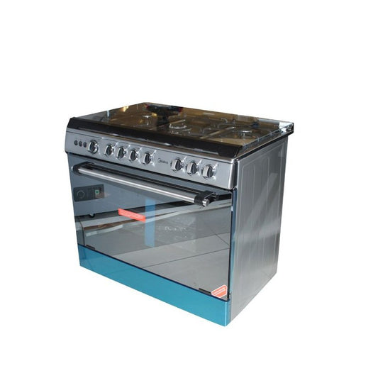 CUISINIERE MIDEA 5FEUX 90X60 INOX 90605G030