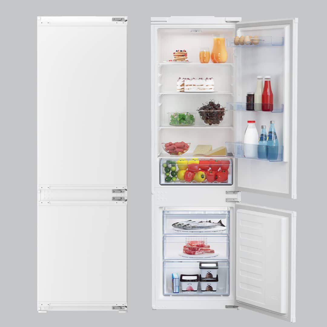 Réfrigérateur BEKO encastrable combine 3tiroirs 285litres blanc BCSA285K4SN Réfrigérateur BEKO encastrable combine 3tiroirs 285litres blanc BCSA285K4SN