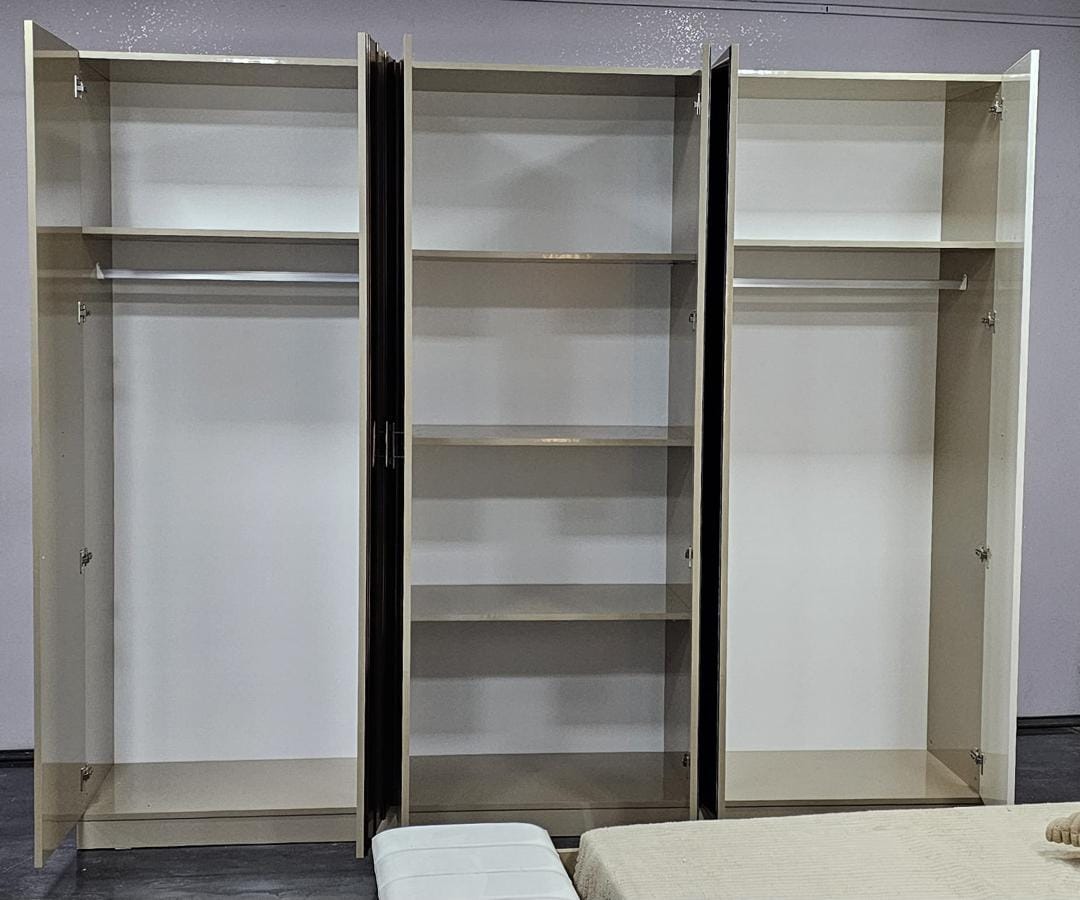 CHAMBRE A COUCHER 6BATTANTS 6PIECES BEIGE LORA CHAMBRE A COUCHER 6BATTANTS 6PIECES BEIGE LORA