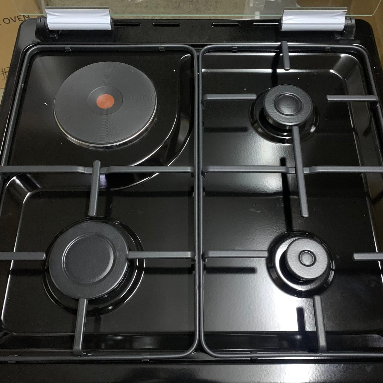 CUISINIERE HAIER 4FEUX 60X60 3FEUX GAZ 1FEUX ELECTRIQUE+FOUR ELECTRIQUE GRIS NOIR HCR2031EESB CUISINIERE HAIER 4FEUX 60X60 3FEUX GAZ 1FEUX ELECTRIQUE+FOUR ELECTRIQUE GRIS NOIR HCR2031EESB