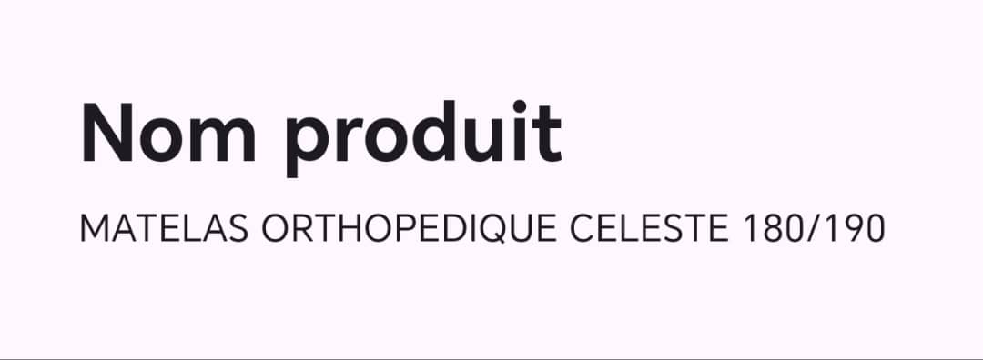 MATELAS ORTHOPEDIQUE CELESTE 180/190 MATELAS ORTHOPEDIQUE CELESTE 180/190