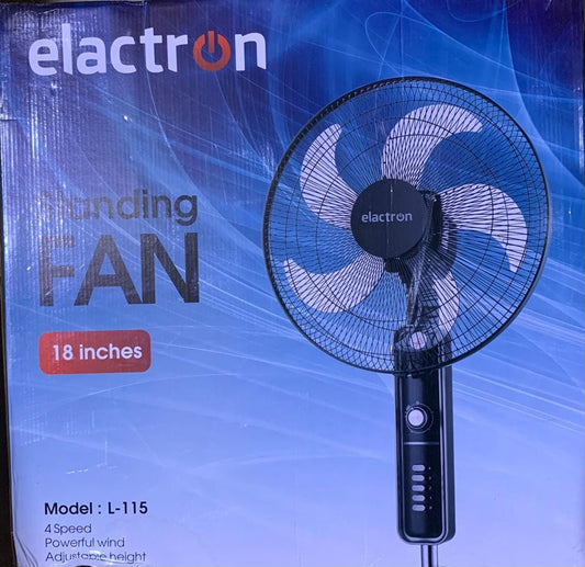 VENTILATEUR ELACTRON 18" SUR PIED AVEC TELECOMMANDE NOIR L96