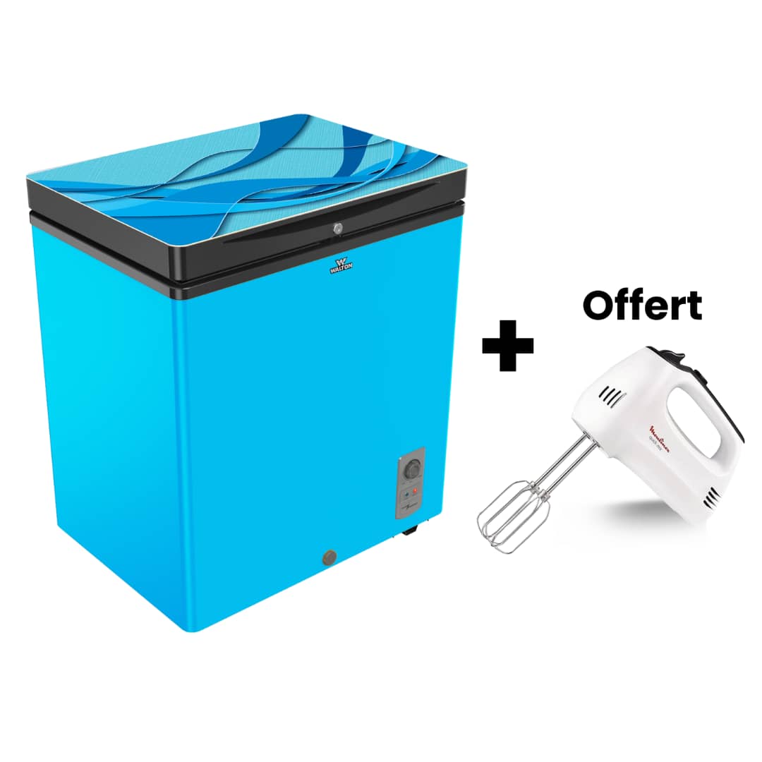 CONGELATEUR WALTON COFFRE 145LITRES BLEU WCF1D5DELXX + BATTEUSE OFFERT CONGELATEUR WALTON COFFRE 145LITRES BLEU WCF1D5DELXX + BATTEUSE OFFERT