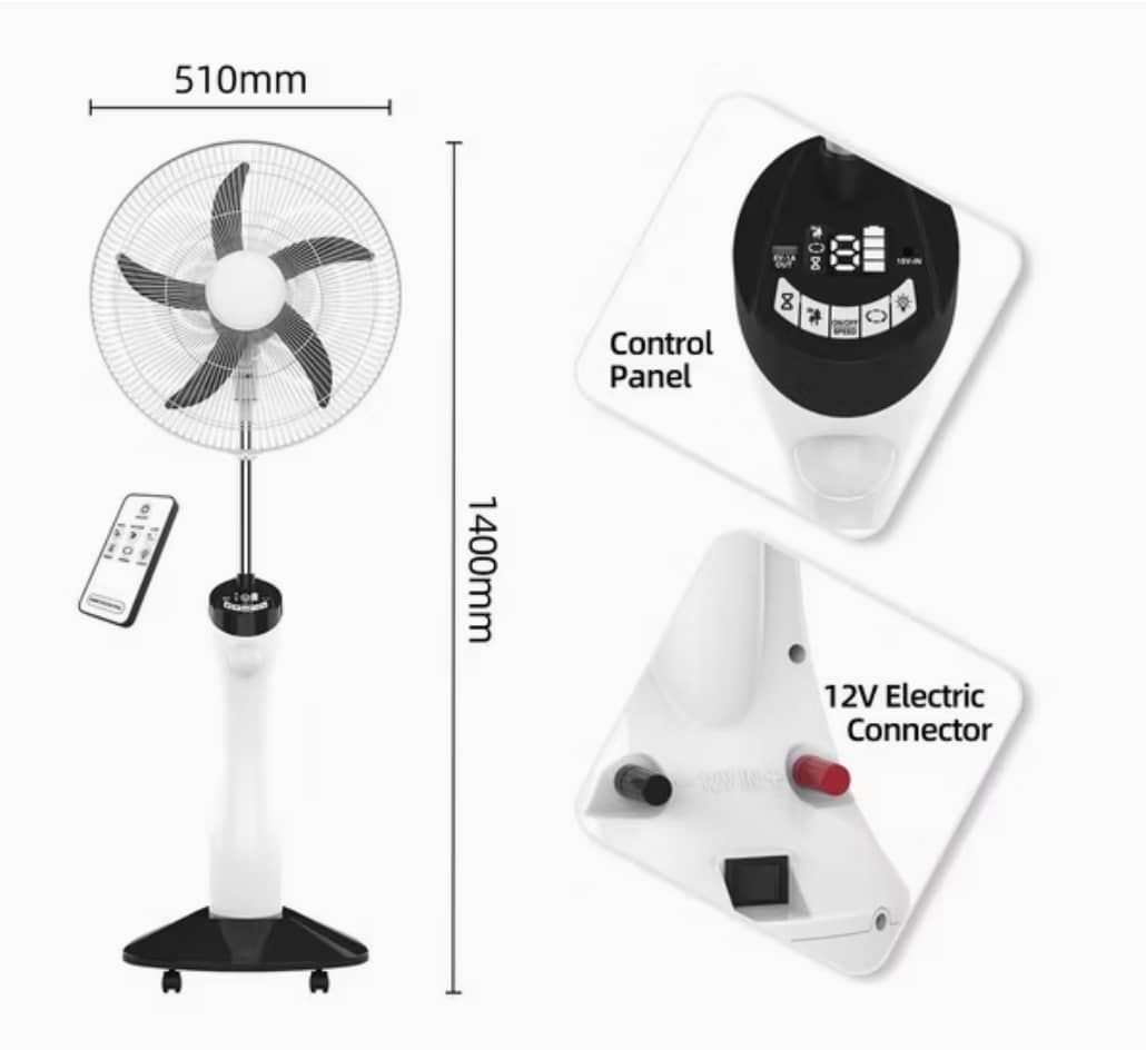 Ventilateur rising rechargeable RS8098 Ventilateur rising rechargeable RS8098