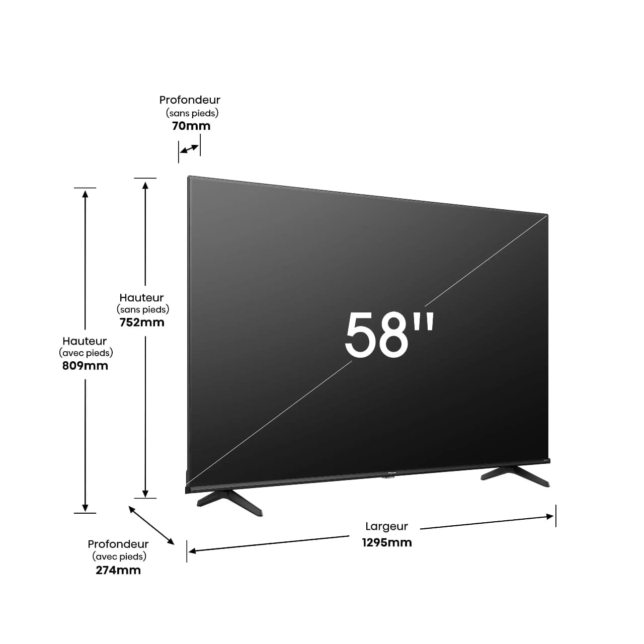 TELEVISEUR HISENSE 58" LED UHD 4K SMART VIDAA 58A6K TELEVISEUR HISENSE 58" LED UHD 4K SMART VIDAA 58A6K