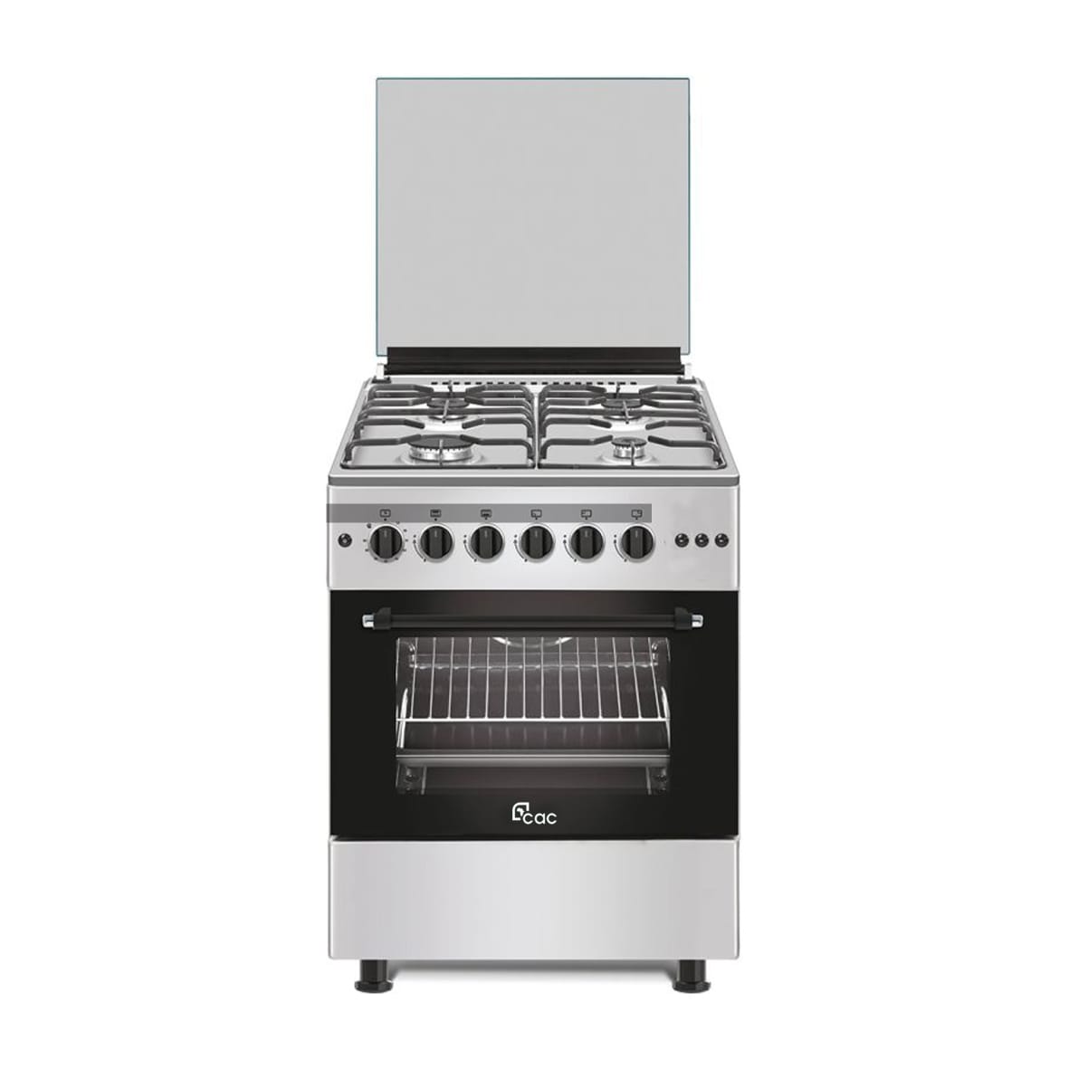 CUISINIERE CAC 4FEUX 60X60 A GAZ INOX CAC60F CUISINIERE CAC 4FEUX 60X60 A GAZ INOX CAC60F