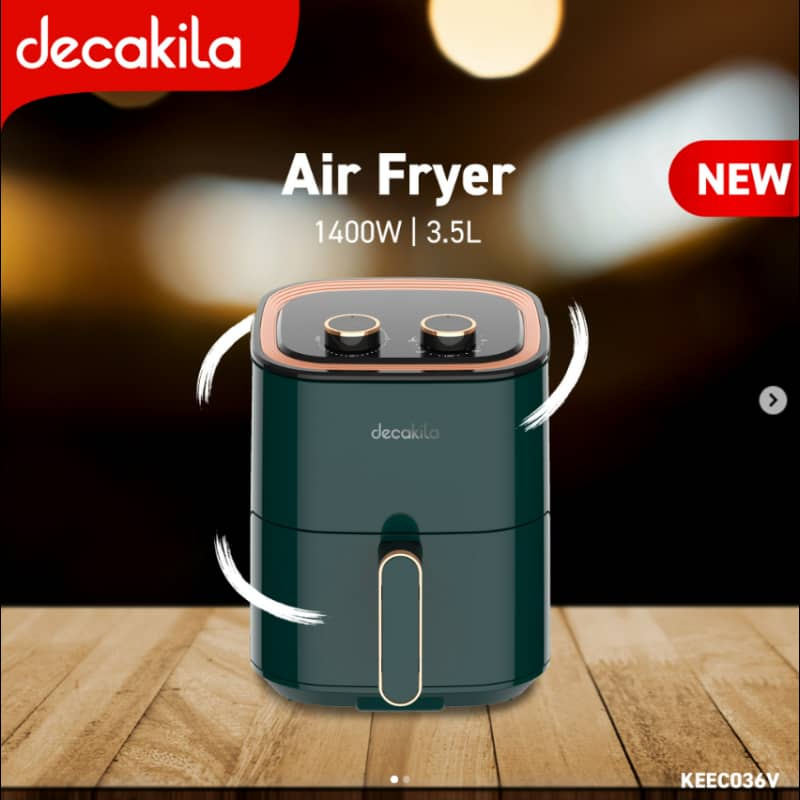 AIR FRYER DECAKILA à air 3.5 litres vert KEEC036V AIR FRYER DECAKILA à air 3.5 litres vert KEEC036V