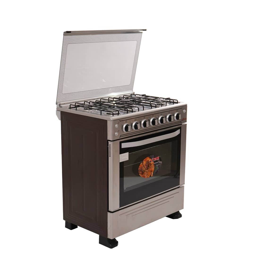 CUISINIERE ASTECH 5FEUX 80X60 A GAZ AVEC FOUR A GAZ INOX 80MIS CUISINIERE ASTECH 5FEUX 80X60 A GAZ AVEC FOUR A GAZ INOX 80MIS