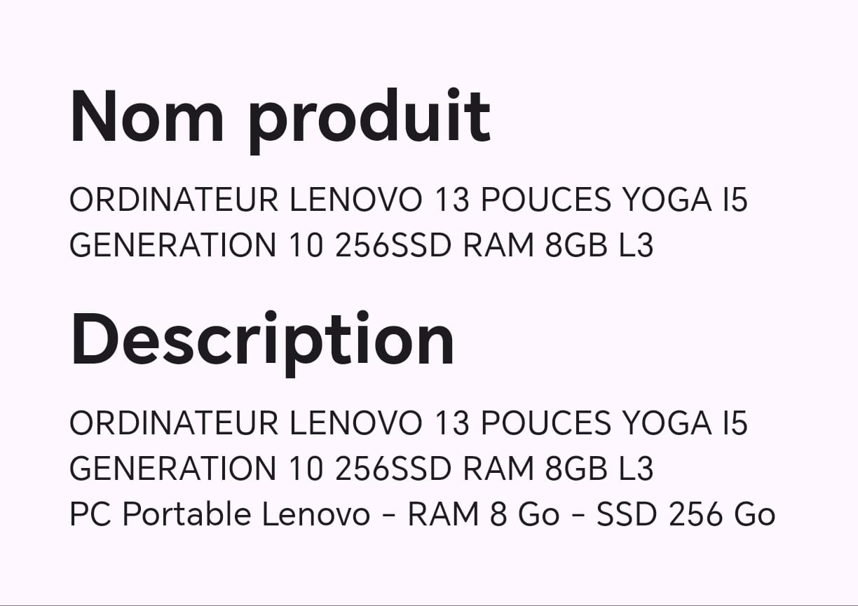 ORDINATEUR LENOVO 13 POUCES YOGA I5 GENERATION 10 256SSD RAM 8GB L3 ORDINATEUR LENOVO 13 POUCES YOGA I5 GENERATION 10 256SSD RAM 8GB L3