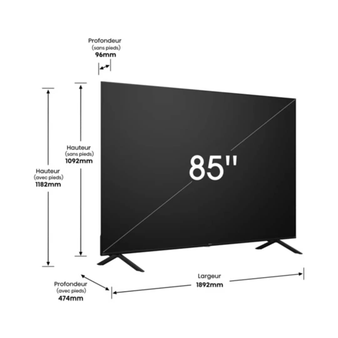 TELEVISEUR HISENSE 85" SMART UHD 4K 85A6K TELEVISEUR HISENSE 85" SMART UHD 4K 85A6K