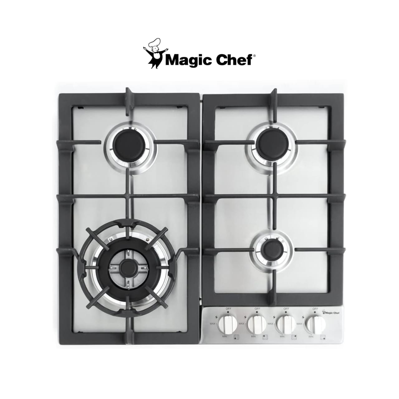 PLAQUE ENCASTRABLE MAGIC CHEF 4FEUX 60X60 A GAZ INOX MCSCTG24S PLAQUE ENCASTRABLE MAGIC CHEF 4FEUX 60X60 A GAZ INOX MCSCTG24S